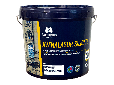 Лазурь AVENALASUR SILICATE силикатная для фасадов и интерьеров